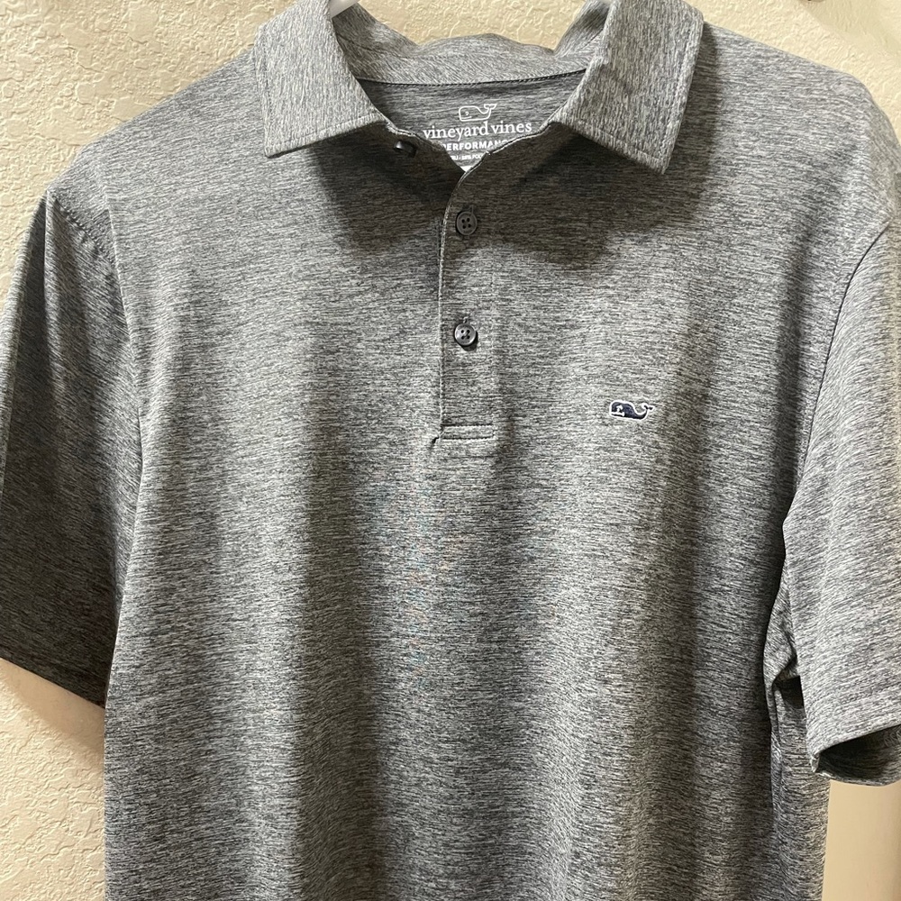 NWT Vineyard Vines Men’s Performance Golf Polo Shirt Gray Medium